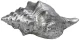 Διακοσμητικό Κοχύλι MT2720K4 14x6,5x5cm Silver Espiel Πολυρεσίνη