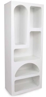 Βιβλιοθήκη Venus 125GLN1221 60x32x150cm White