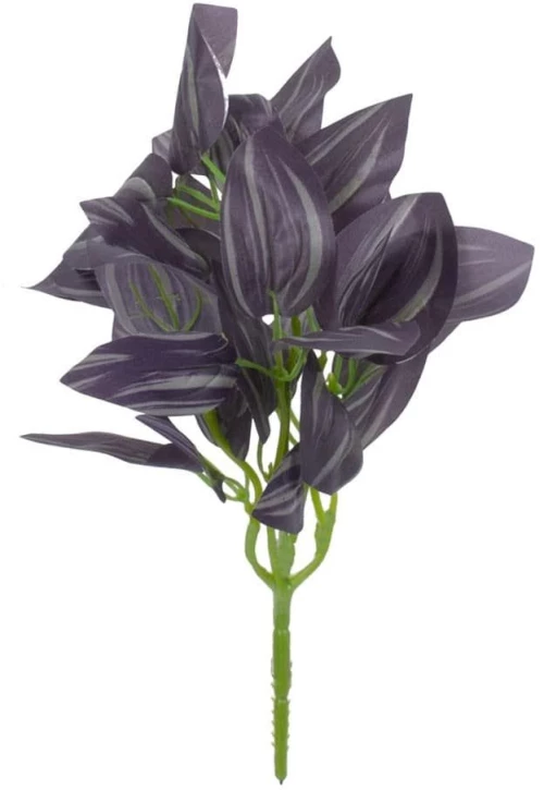 Τεχνητό Φυτό Ζεμπρίνα 78298 28cm Purple - Green GloboStar Πλαστικό, Ύφασμα