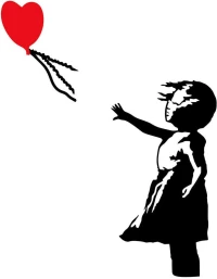 Διακοσμητικό Τοίχου Banksy 891TNL2303 105x85cm Black-Red Wallity Μέταλλο