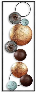Διακοσμητικό Τοίχου Textured 891TNL2404 32x4x90cm Multi Wallity Μέταλλο