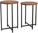 Τραπεζάκια Βοηθητικά Neta (Σετ 2Τμχ) 552NOS1444 35x35x55/35x35x50cm Oak