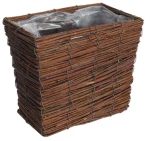 Καλάθι - Κασπώ Ιτιά 00.06.61418 Με Νάιλον 26x26x21cm Natural Ξύλο