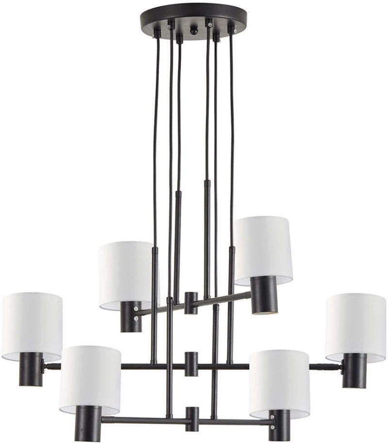 Φωτιστικό Οροφής Adept 77-8295 77x77x100cm 6xE27 60W Black-White Homelighting