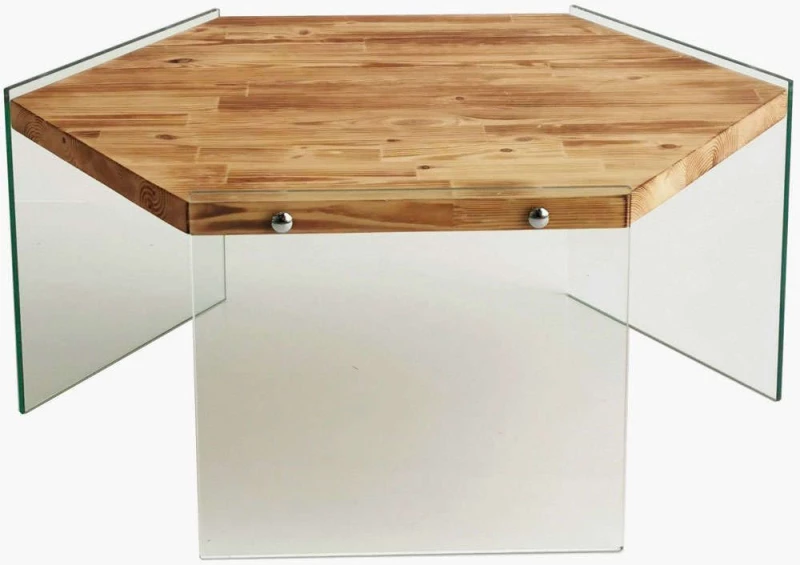 Τραπέζι Σαλονιού Hexagon 552NOS1426 80x70x35cm Oak