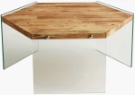 Τραπέζι Σαλονιού Hexagon 552NOS1426 80x70x35cm Oak