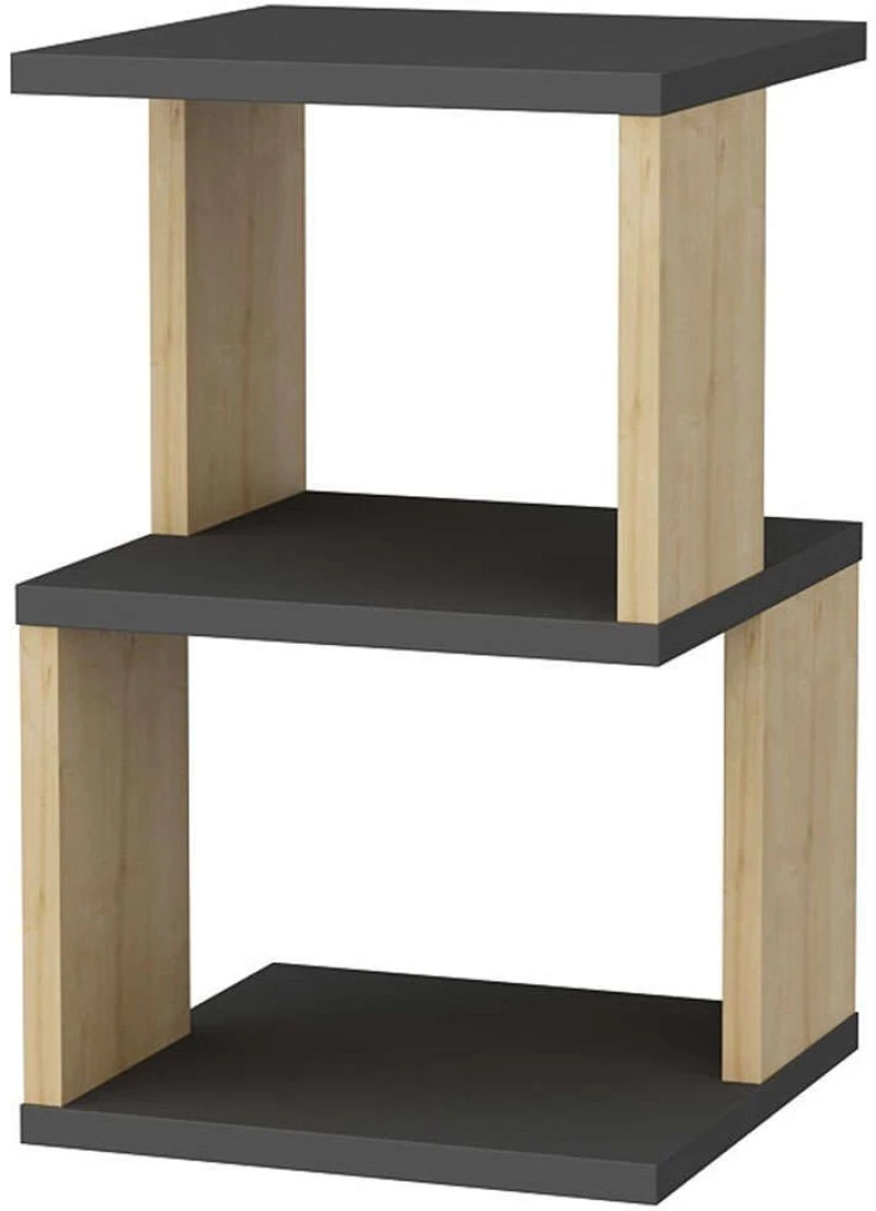 Κομοδίνο Carter 322RTC1638 29,6x29,6x49,4cm Anthracite-Oak