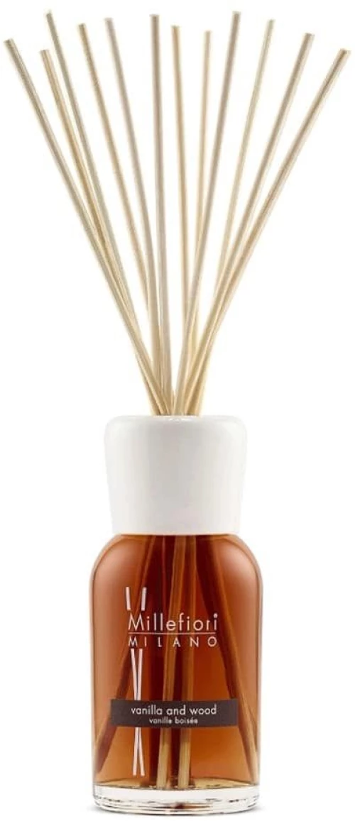 Αρωματικό Χώρου Με Στικς Βανίλια & Ξύλο Milano 7DDDV 250ml Brown Millefiori