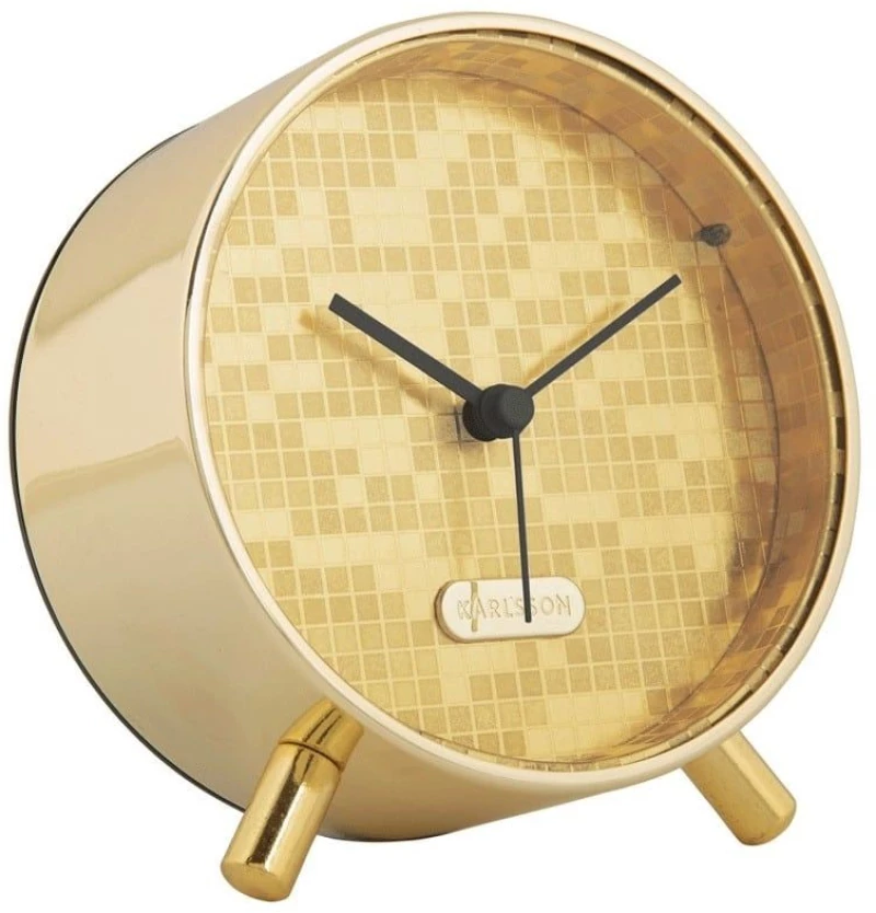 Ρολόι Επιτραπέζιο - Ξυπνητήρι Disco KA6004GD 11x5cm Gold Karlsson Μέταλλο