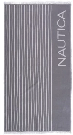 Πετσέτα Θαλάσσης Nau Stripe Grey Nef-Nef Θαλάσσης 90x170cm 100% Βαμβάκι