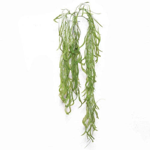 Τεχνητό Κρεμαστό Χορτάρι Phyllo 0391-7 90cm Green Supergreens Πολυαιθυλένιο,Ύφασμα