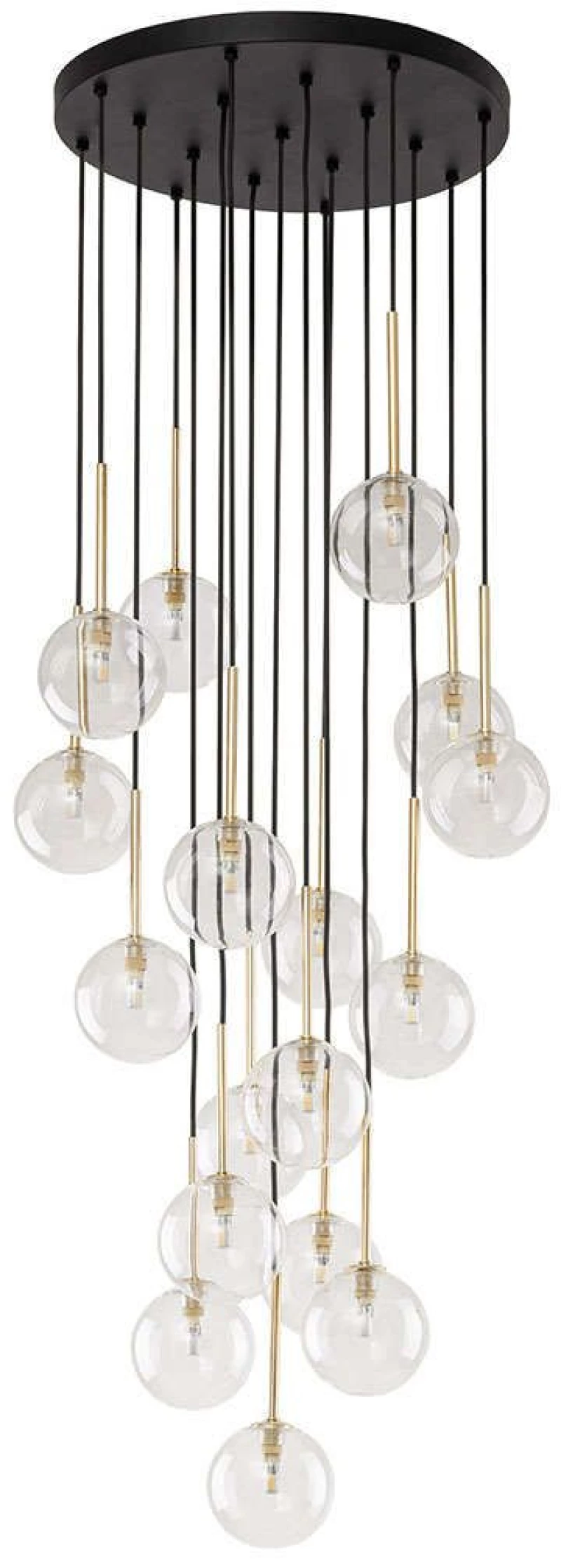 Φωτιστικό Οροφής Nilos 5945 52x52x145cm 17xG9 6W Black-Gold TK Lighting