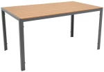 Τραπέζι Κήπου Nares 152-000029 140x80x72,5cm Anthracite-Natural