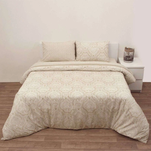 Σεντόνι Des. 6001 Σετ 3Τμχ Beige Anna Riska Μονό 160x270cm 100% Βαμβάκι