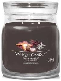 Αρωματικό Κερί Black Coconut Medium 1701382E Black Yankee Candle Κερί,Γυαλί