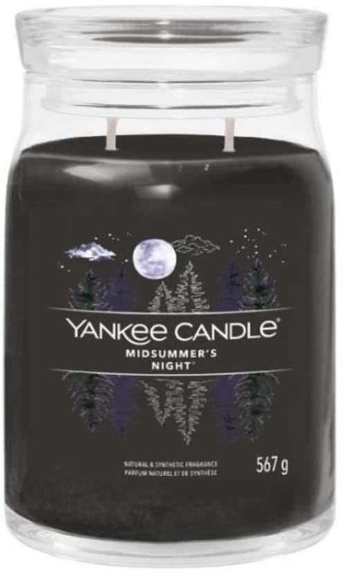 Αρωματικό Κερί Midsummer's Night Large 1629968E 9,3x15,7cm Black Yankee Candle Κερί,Γυαλί