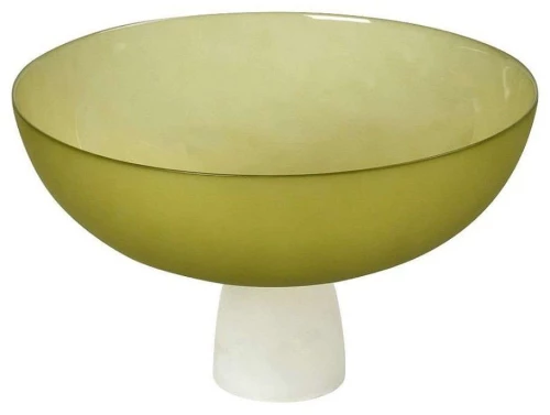 Διακοσμητικό Μπώλ Με Πόδι Caprice DAC1726 24x24x15cm Green Espiel Γυαλί