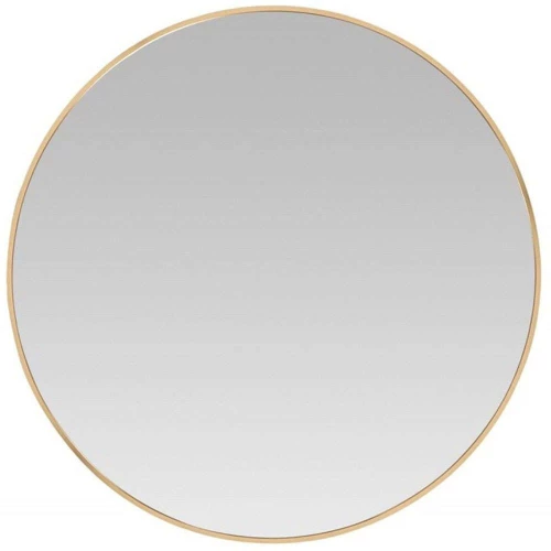 Καθρέπτης Τοίχου Gold Metal AH-AX73077 Φ70x3cm Gold Andrea House Μέταλλο,Γυαλί