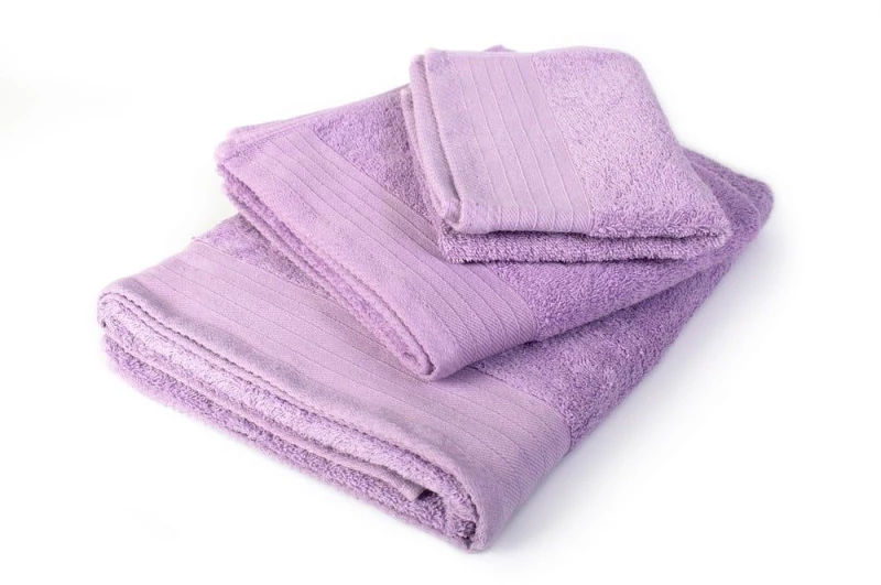 Πετσέτα Σετ 3τμχ Πενιέ Purple DimCol Σετ Πετσέτες 100% Βαμβάκι
