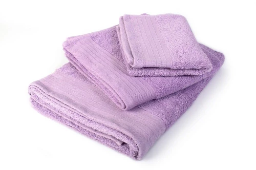 Πετσέτα Σετ 3τμχ Πενιέ Purple DimCol Σετ Πετσέτες 100% Βαμβάκι