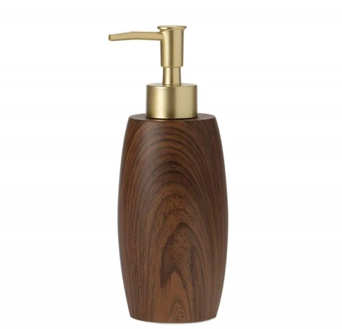 Δοχείο Κρεμοσάπουνου Classic Wood AH-BA72064 Φ7x20cm Brown Andrea House Πολυρεσίνη