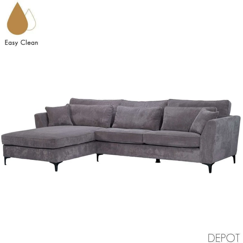 Καναπές Γωνία Αριστερή Forever 71-0153 316x185x92cm Grey