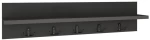 Κρεμάστρα Τοίχου Kery 0212605 80x11x18cm Anthracite Μοριοσανίδα, Μελαμίνη