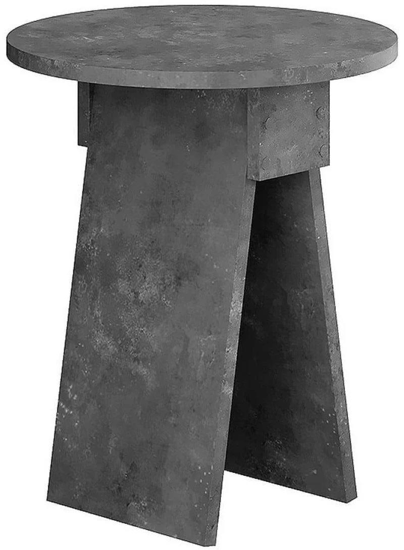 Βοηθητικό Τραπεζάκι Chen 0241571 Φ42x50cm Grey Retro