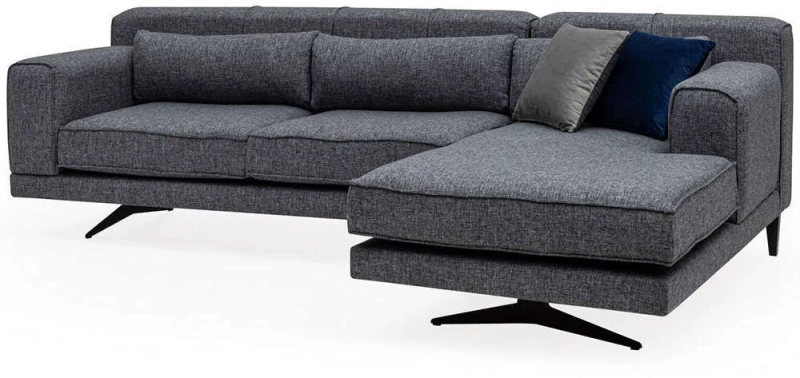 Καναπές Γωνιακός (Δεξιά Γωνία) Jivago 308x198x78cm Grey
