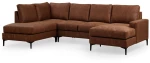 Καναπές Γωνιακός Porto 560ARE1232 314x200x90cm Camel