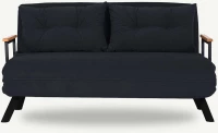Καναπές - Κρεβάτι Διθέσιος Sando 859FTN2706 133x78x78cm Black