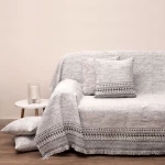 Ριχτάρι 3021 Grey Viopros Τριθέσιο 180x280cm 100% Βαμβάκι