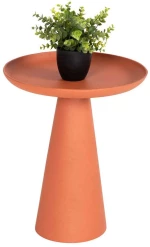 Τραπεζάκι Βοηθητικό Delcon HM4247.06 Φ39,5x47cm Orange Μέταλλο