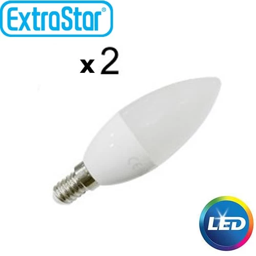 Λαμπτήρας LED ExtraStar 4W E14 με Θερμό Φως Σετ 2 Τεμαχίων