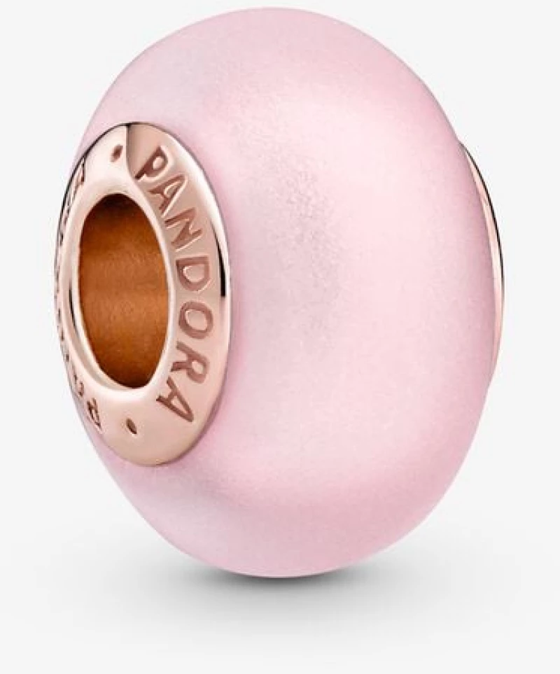 Σύμβολο Pandora με ματ ροζ γυαλί Murano 789421C00