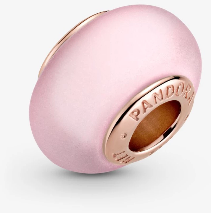 Σύμβολο Pandora με ματ ροζ γυαλί Murano 789421C00