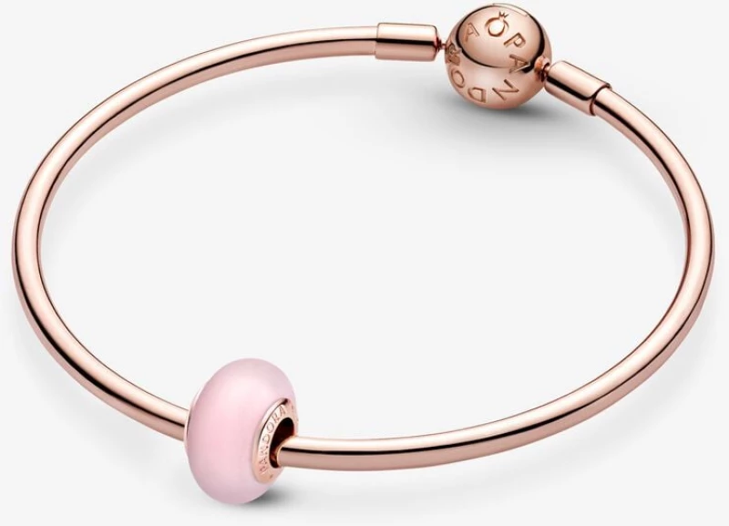 Σύμβολο Pandora με ματ ροζ γυαλί Murano 789421C00