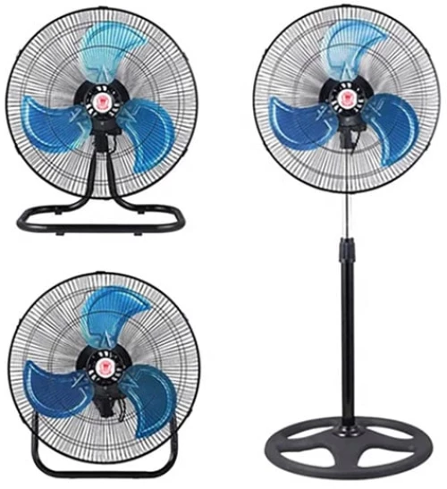 3 σε 1 Επιτοίχιος- Επιδαπέδιος Περιστρεφόμενος Ανεμιστήρας με Ορθοστάτη 100W Ρυθμιζόμενου Ύψους & με Επιλογές Λειτουργίας FS-450