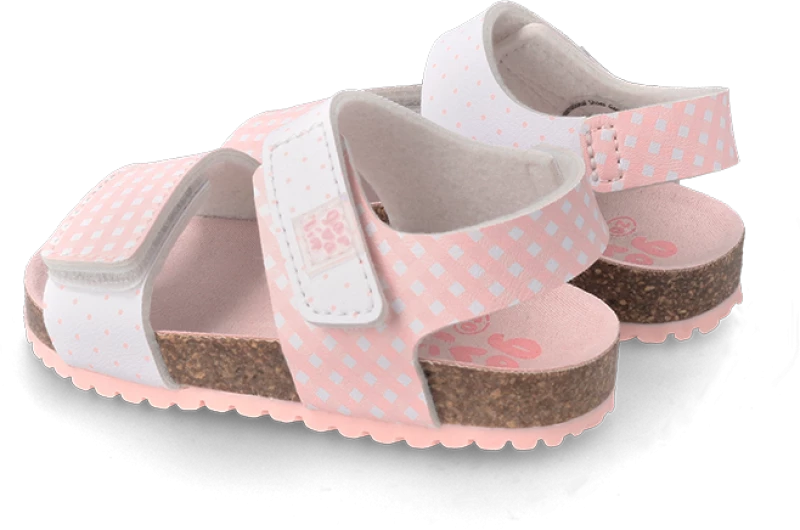 GARVALIN SANDALIA GIRLS BIO ESTAMPADO 232431-B BLANCO Y ROSA