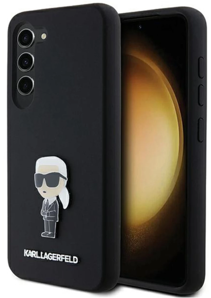 Karl Lagerfeld Silicone Ikonik Metal Pin - Case Samsung Galaxy S24 (czarny)