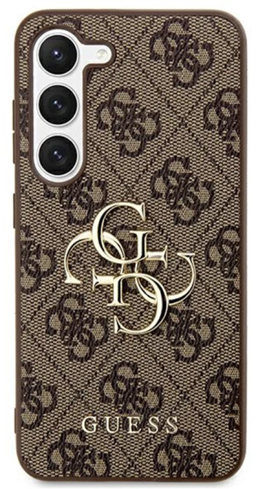 Guess 4G Big Metal Logo - Case for Samsung Galaxy S24 (brown)