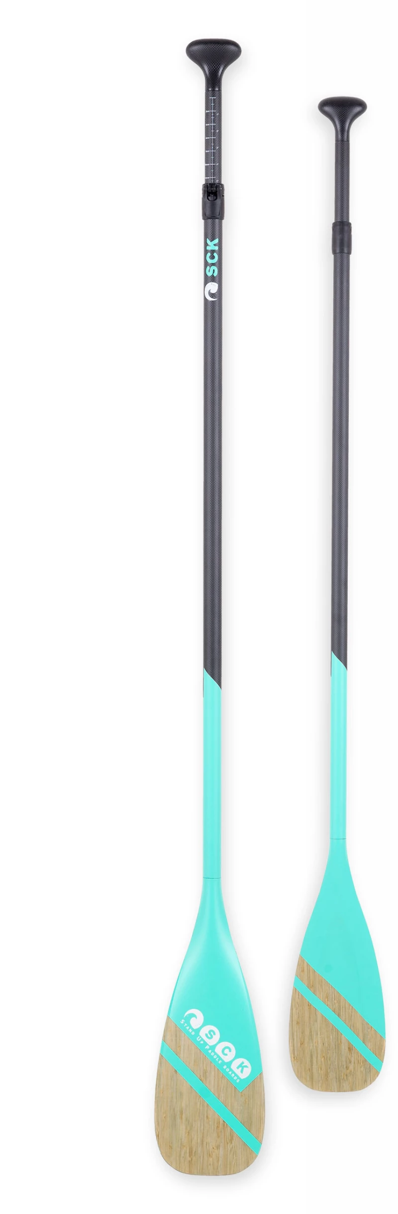 Κουπί SUP ρυθμιζόμενο 160-215cm Full Carbon με Bamboo λεπίδα - Silica SCK