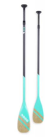 Κουπί SUP ρυθμιζόμενο 160-215cm Full Carbon με Bamboo λεπίδα - Silica SCK