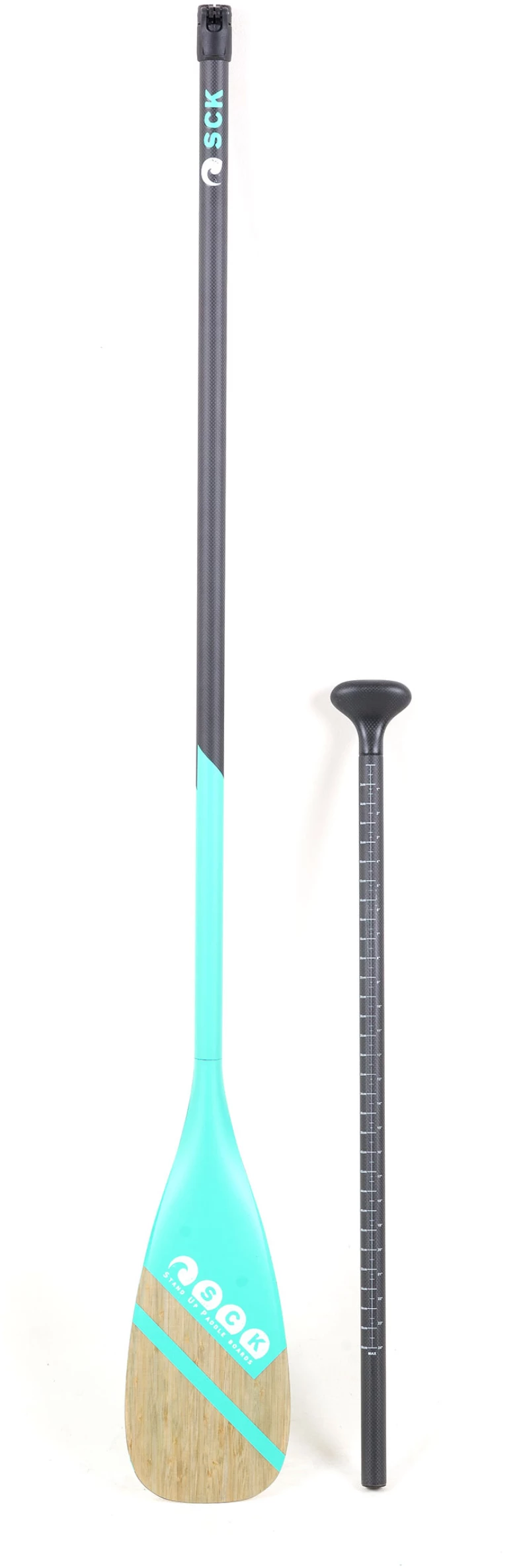Κουπί SUP ρυθμιζόμενο 160-215cm Full Carbon με Bamboo λεπίδα - Silica SCK