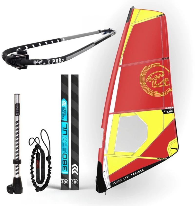 Trainer V2 5,0 Dacron sail - Ολοκληρωμένο σετ πανί για windsurf με RDM epoxy άλμπουρο - ΤΙΚΙ