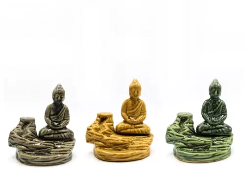 Κεραμικός Καυστήρας Βούδας για Κώνους Ανάστροφης Ροής Meditating Buddha 12cm