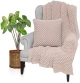 Ριχτάρι / κουβέρτα throw/blanket sandy brown 130x180cm Liolios Home 002439 POPCORN