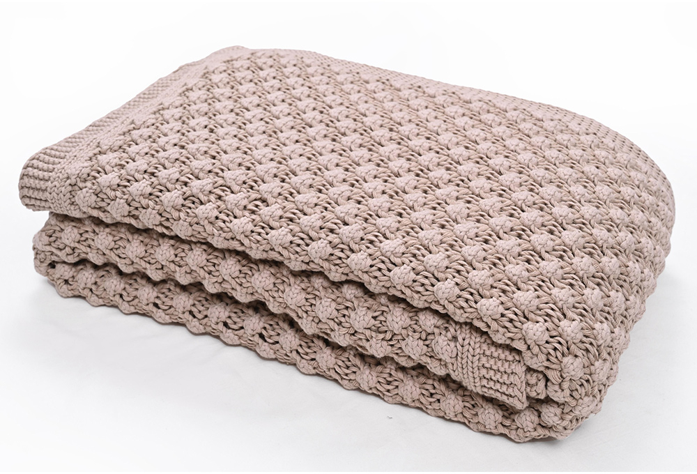 Ριχτάρι / κουβέρτα throw/blanket sandy brown 130x180cm Liolios Home 002439 POPCORN