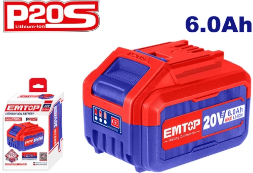 EMTOP Μπαταρία 20V / 6Ah (EBPK2060)