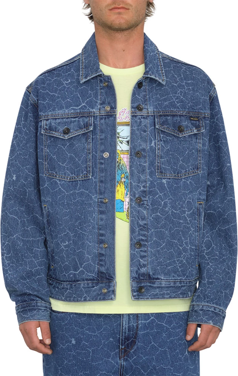 Volcom Tetsunori Unisex Denim Jacket Lazer Blue